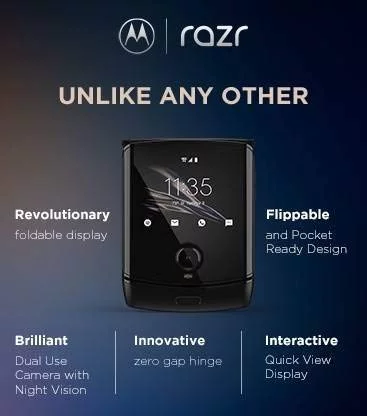 Refurbished Motorola Razr (Black, 128 GB)